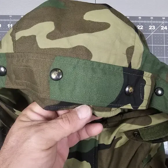 Parka Cold Weather M81 Camouflage Large Long USGI Military Rain Coat Jacket Army - Picture 7 of 16